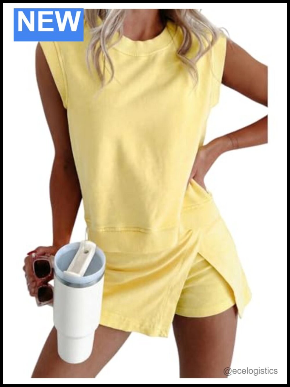 Women's 2 Piece Skirt Sets Lounge Outfits Sleeveless Pull-On Skort